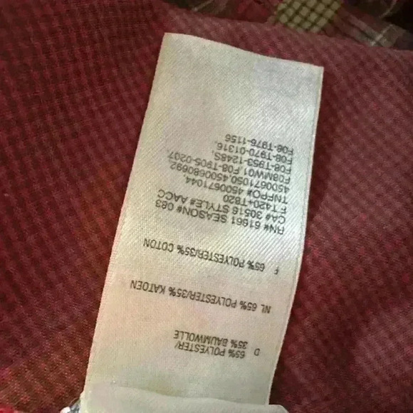 The North Face Plaid Button Up Shirt S/P Red Brown for Women with Embroidery - Picture 16 of 16